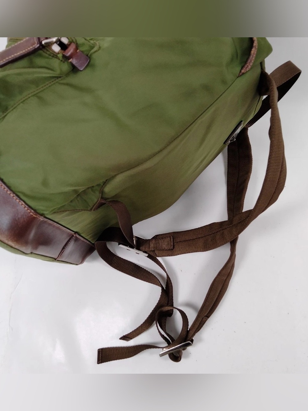 Prada Vintage Green Nylon Backpack | Auth Made in Italy - Picture 7 of 10